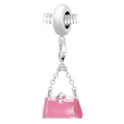 Charm perle Sac à main rose par SC Crystal Paris® BEA0044+CH0109-argent