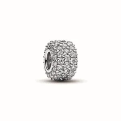 Charm Triple Rang Pavé Scintillant - Pandora Moments Argent