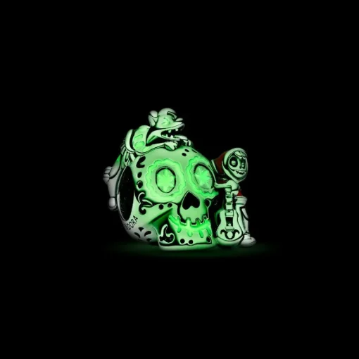 Charm Tête de Mort Luminescente Miguel et Dante du film Coco des studios Disney Pixar