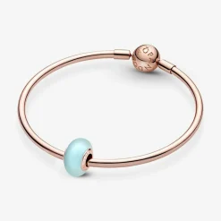 Charm Verre de Murano Bleu Mat Pandora Colours