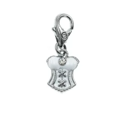 Charms Et Perles So Charm - CH0989-ARGENT - Charm Corset Blanc