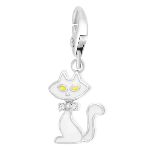 Charms Et Perles So Charm - CH0151-ARGENT - Charm Chat Blanc