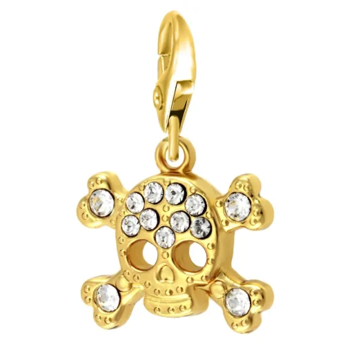 Charms Et Perles So Charm - CH0120-DORE - Charm Tête De Mort
