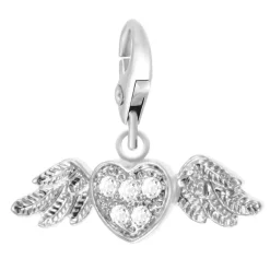 Charms Et Perles So Charm - CH0166-ARGENT - Charm Coeur Ailé