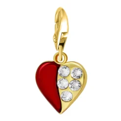Charms Et Perles So Charm - CH0385-DORE - Charm Coeur Rouge
