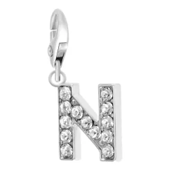 Charms Et Perles So Charm - CH0027-ARGENT - Charm Lettre N