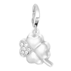 Charms Et Perles So Charm - CH1005-ARGENT-BLANC - Charm Trèfle