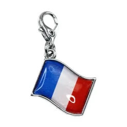 Charms Et Perles So Charm - CH1022-ARGENT - Charm Drapeau Français