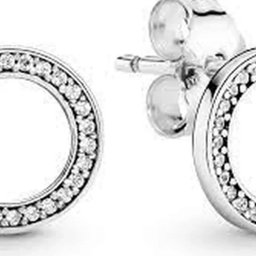 Clous d'Oreilles Cercles Scintillants Pandora Signature Argent 925/1000ᵉ