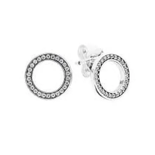 Clous d'Oreilles Cercles Scintillants Pandora Signature Argent 925/1000ᵉ