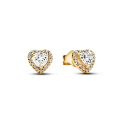 Clous d’Oreilles Cœur Surélevé Scintillant