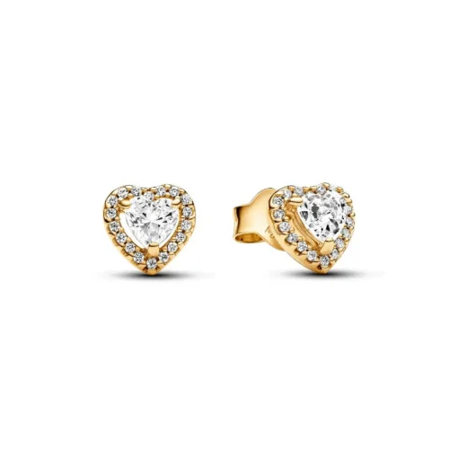 Clous d’Oreilles Cœur Surélevé Scintillant