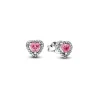 Clous d'Oreilles Cœurs Surélevés Roses