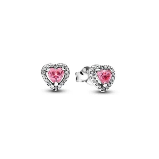 Clous d'Oreilles Cœurs Surélevés Roses