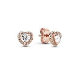 Clous d'Oreilles Cœurs Surélevés Pandora Timeless