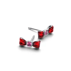 Clous d’Oreilles Disney Blanche-Neige Nœud Blanc