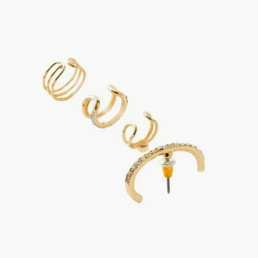 Clous D'oreilles Femme Balaboosté Set De Bo Cuffs Et Studs - 3502456354692 Métal Doré