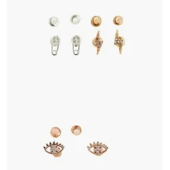 Clous D'oreilles Femme Balaboosté Set De 6 Mini Puces - 3502456533981 Métal Multicolore