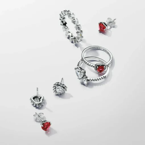 Clous d’Oreilles Halo Cœur Scintillant