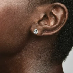 Clous d’Oreilles Halo Poire Scintillant
