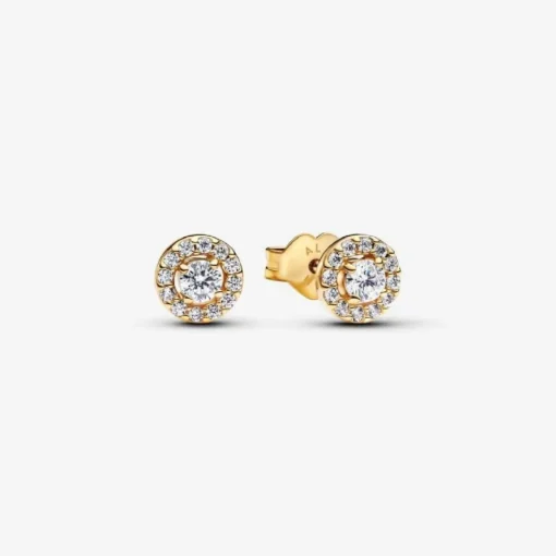 Clous d’Oreilles Halo Rond Pavé