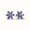 Clous d'Oreilles Herbier Scintillant Bleu