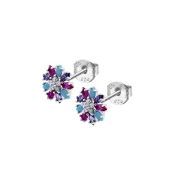 Clous d'oreilles Lotus Silver Colors LP3560-4-2 Argent Multicolore