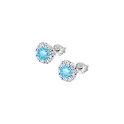 Clous d'oreilles Lotus Silver Beyond Classics LP1290-4-5 Argent Bleu