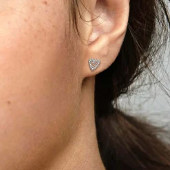 Clous d'Oreilles Pandora Moments Esquisse de Cœurs Scintillants