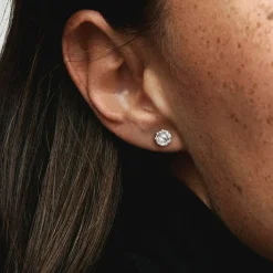 Clous d'Oreilles Pandora Moments Couronne Scintillante Incolore