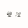 Clous d’Oreilles Pandora Timeless - Cœur Trois Pierres en Argent 925/1000