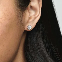 Clous d’oreilles Pandora Timeless rond scintillant