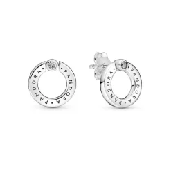 Clous d'Oreilles Réversibles Pavé & Cercle Pandora Signature