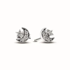 Clous d’Oreilles Étoile et Lune Scintillantes