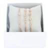 Coffret Les Interchangeables A58669 - 3 Joncs Sertis Fleurs Doré Rose Femme
