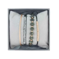 Coffret Les Interchangeables A54367 - Strass Box Jonc Fil Kaki Fonce Femme