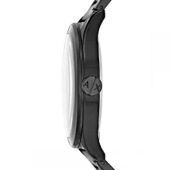 Coffret Montre Armani Exchange AX7102 - Bracelet en cuir noir et acier plaqué noir + Montre Bracelet Acier Noir Boitier Acier Noir Homme