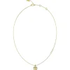 Collier Amami Acier Doré Cœur Pavé