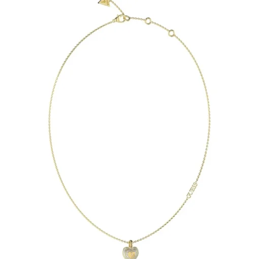 Collier Amami Acier Doré Cœur Pavé