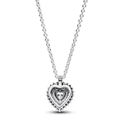 Collier avec Pendentif Halo Cœur Scintillant