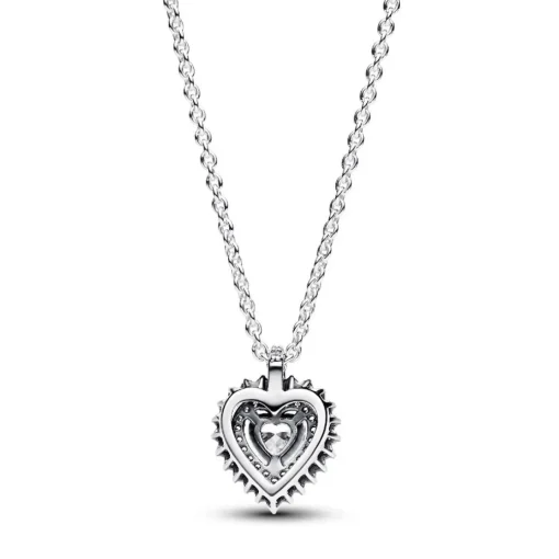 Collier avec Pendentif Halo Cœur Scintillant