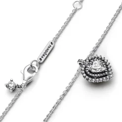 Collier avec Pendentif Halo Cœur Scintillant