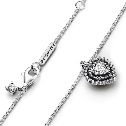 Collier avec Pendentif Halo Cœur Scintillant