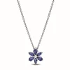 Collier avec Pendentif Herbier Scintillant Bleu