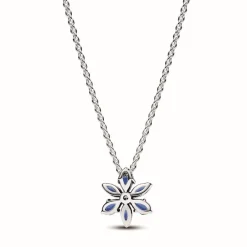 Collier avec Pendentif Herbier Scintillant Bleu