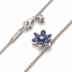 Collier avec Pendentif Herbier Scintillant Bleu