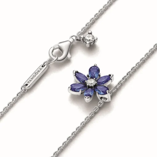 Collier avec Pendentif Herbier Scintillant Bleu