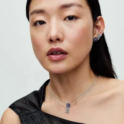 Collier avec Pendentif Herbier Scintillant Bleu