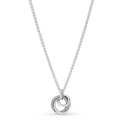 Collier avec Pendentif Pandora Moments - Cercles Ma Famille pour Toujours
