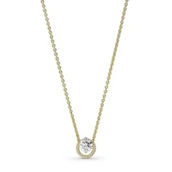 Collier avec Pendentif Pandora Timeless - Halo Rond Scintillant
